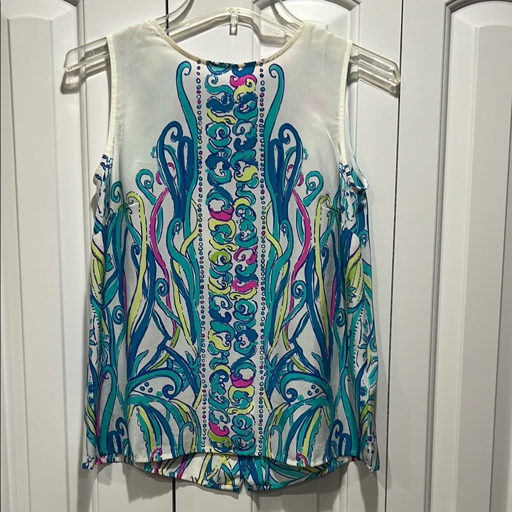 Lilly Pulitzer Women’s Silk Iona Shell Sleeveless Top- Size XS NEW